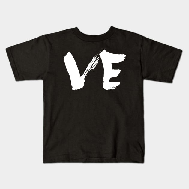 LOVE Matching couple shirt "LO" plus "VE" Kids T-Shirt by CMDesign